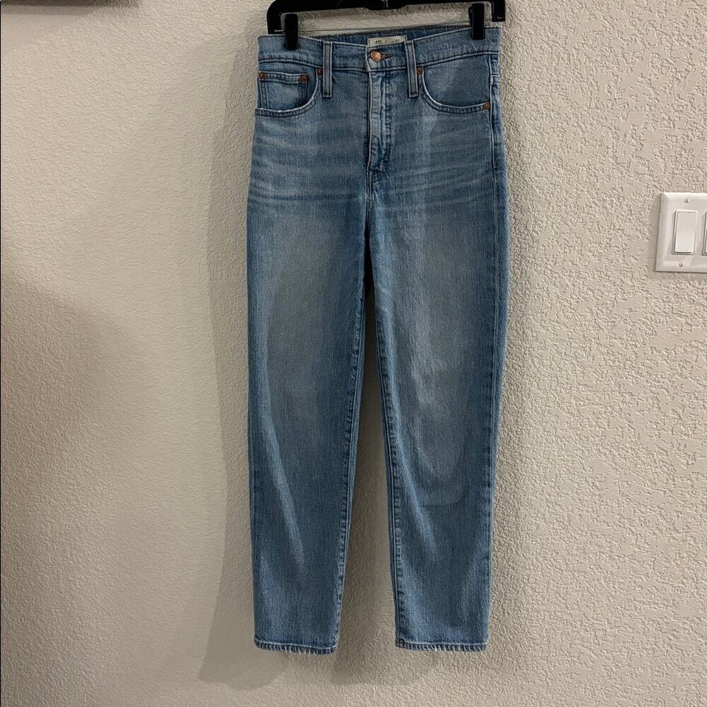 Madewell Classic Straight Light Wash Blue Denim Jeans Casual - Size 26 Inseam 26 - Picture 2 of 14
